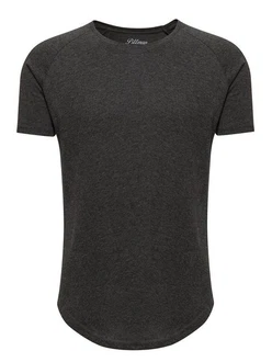 Pittman T-Shirt Quin Oversize Basic Tee Crew Neck Dunkelgrau/Khaki/Grau