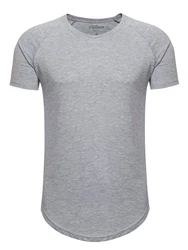Pittman T-Shirt Quin Oversize Basic Tee Crew Neck Grau/Hellgrau