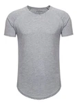 Pittman T-Shirt Quin Oversize Basic Tee Crew Neck Grau/Hellgrau
