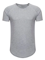 Pittman T-Shirt Quin Oversize Basic Tee Crew Neck Grau/Hellgrau