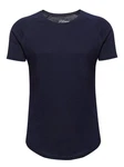 Pittman T-Shirt Quin Oversize Basic Tee Crew Neck Dunkelblau/Hellblau