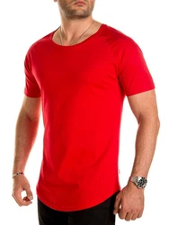 Pittman T-Shirt Quin Oversize Basic Tee Crew Neck Rot