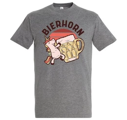 T-Shirt Bierhorn Herren T-Shirts mit lustigem Spruch