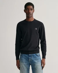Gant Herren Pullover CLASSIC COTTON C-NECK Schwarz