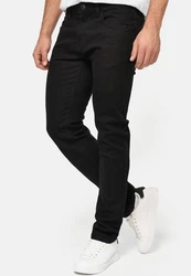 Indicode Herren Texas Jeanshose aus Baumwoll-Mischung mit Stretch Schwarz/Dunkelgrau/Grau