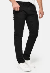 Indicode Herren Texas Jeanshose aus Baumwoll-Mischung mit Stretch Schwarz/Dunkelgrau/Grau