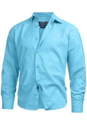Indicode Langarmhemd INSville Hellblau/Blau/Türkis