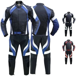 Motorradkombi GW415K-2tlg 2-teiler Motorradkombi Biker lederkombi aus Rindsleder