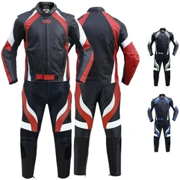 Motorradkombi GW415K-2tlg 2-teiler Motorradkombi Biker lederkombi aus Rindsleder