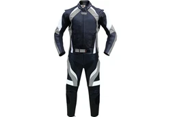 German Wear Motorradkombi GW415K 2-teilig Biker Lederkombi Hellblau/Blau/Dunkelblau