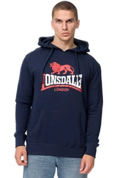 Lonsdale Kapuzenpullover Thurning Dunkelblau/Rot