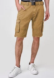 Indicode Cargoshorts Blixt Khaki/Beige/Braun