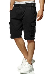 Indicode Cargoshorts Blixt Dunkelblau/Schwarz