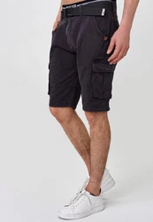 Indicode Cargoshorts Blixt Schwarz/Dunkelgrau/Dunkelblau/Lila/Khaki