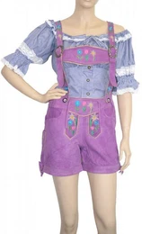 Trachtenlederhose GW21 lila kurze trachten lederhose Wildbock damenlederhose