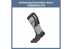 GAWILO Skisocken mit Spezialpolsterung THERMOLITE Funktion Grau/Schwarz/Dunkelgrau