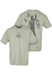 Mister Tee Justice Oversize Tee (1-tlg) Dunkelgrün/Khaki/Hellgrün/Grün