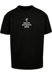 Mister Tee Justice Oversize Tee (1-tlg) Schwarz/Dunkelblau