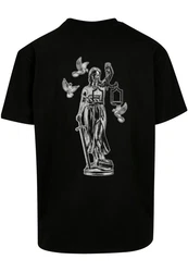 Mister Tee Justice Oversize Tee (1-tlg) Schwarz/Dunkelblau