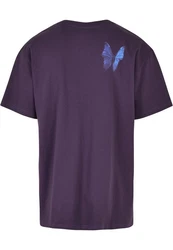 Mister Tee Herren Le Papillon Tee Lila/Dunkelblau