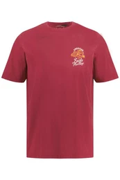 T-Shirt T-Shirt Halbarm acid washed Eagle Print Rundhals