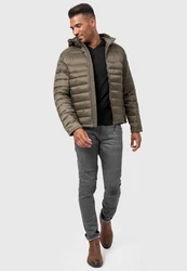 Indicode Herren Hampshire Steppjacke Dunkelgrün/Grün
