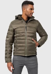 Indicode Herren Hampshire Steppjacke Dunkelgrün/Grün