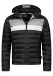 Indicode Herren Hampshire Steppjacke Schwarz/Dunkelblau/Dunkelgrau/Grau