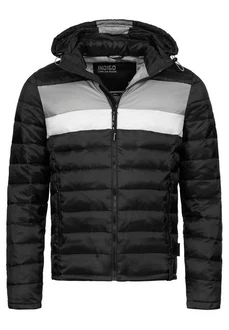 Indicode Herren Hampshire Steppjacke Schwarz/Dunkelblau/Dunkelgrau/Grau