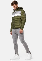 Indicode Herren Hampshire Steppjacke Dunkelgrün/Grün