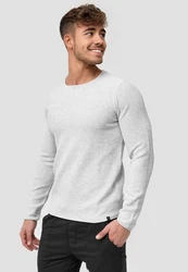 Indicode Strickpullover Loakim Grau
