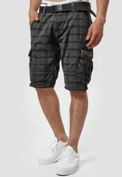Indicode Cargoshorts Blixt Grau/Dunkelgrau/Schwarz/Hellgrau