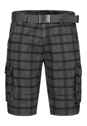Indicode Cargoshorts Blixt Grau/Dunkelgrau/Schwarz/Hellgrau
