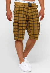 Indicode Cargoshorts Blixt Braun/Beige/Dunkelgrün/Gelb