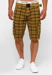 Indicode Cargoshorts Blixt Braun/Beige/Dunkelgrün/Gelb
