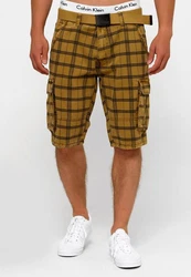 Indicode Cargoshorts Blixt Braun/Beige/Dunkelgrün/Gelb