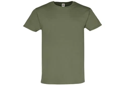 Fruit of the Loom Rundhalsshirt Ringspun Premium T-Shirt Dunkelgrün/Khaki