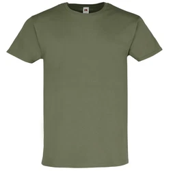 Fruit of the Loom Rundhalsshirt Ringspun Premium T-Shirt Dunkelgrün/Khaki