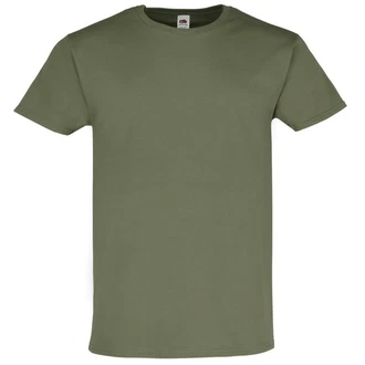 Fruit of the Loom Rundhalsshirt Ringspun Premium T-Shirt Dunkelgrün/Khaki