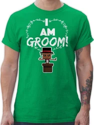 Shirtracer T-Shirt I am groom! JGA Herren Grün