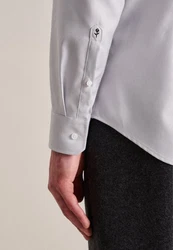 seidensticker Businesshemd Slim Langarm Kentkragen Uni Grau/Weiß/Braun/Khaki/Beige