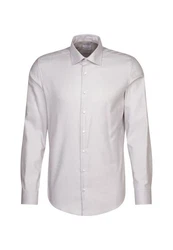 seidensticker Businesshemd Slim Langarm Kentkragen Uni Grau/Weiß/Braun/Khaki/Beige