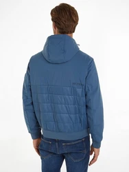 Tommy Hilfiger Steppjacke CL MIX MEDIA HOODED JACKET Blau/Grau/Hellblau/Dunkelblau