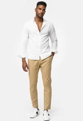 Indicode Chinohose Ignazo Khaki/Beige