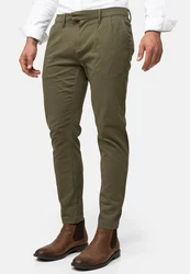 Indicode Chinohose Ignazo Khaki/Dunkelgrün