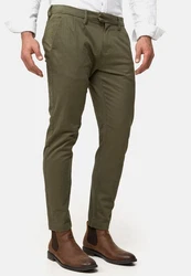Indicode Chinohose Ignazo Khaki/Dunkelgrün