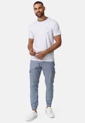 Indicode Cargo Stoffhose Booth Grau/Blau/Hellblau