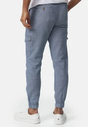 Indicode Cargo Stoffhose Booth Grau/Blau/Hellblau