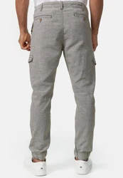 Indicode Cargo Stoffhose Booth Hellgrau/Khaki/Grau