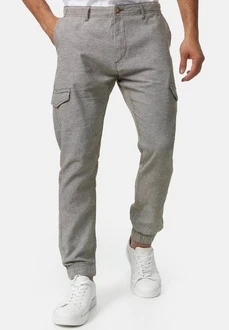 Indicode Cargo Stoffhose Booth Hellgrau/Khaki/Grau